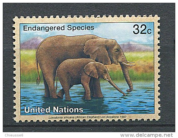 (cl 10 - P52) Nations Unies - New York ** N° 720 (ref. Michel Au Dos) - Elephants - - Neufs