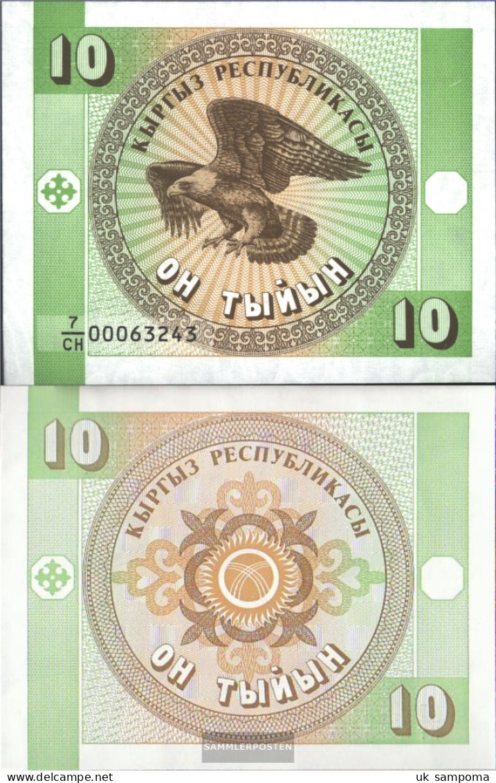 Kirgisistan Pick.number: 2 Uncirculated 1993 10 Tyiyn - Kirghizistan