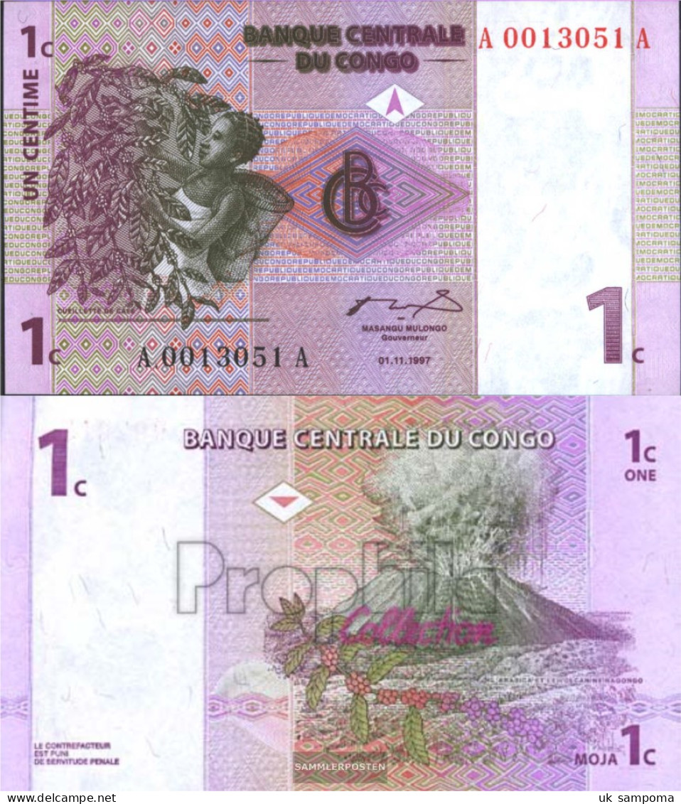 Kongo (Kinshasa) Pick-number: 80a Uncirculated 1997 1 Centime - Non Classés