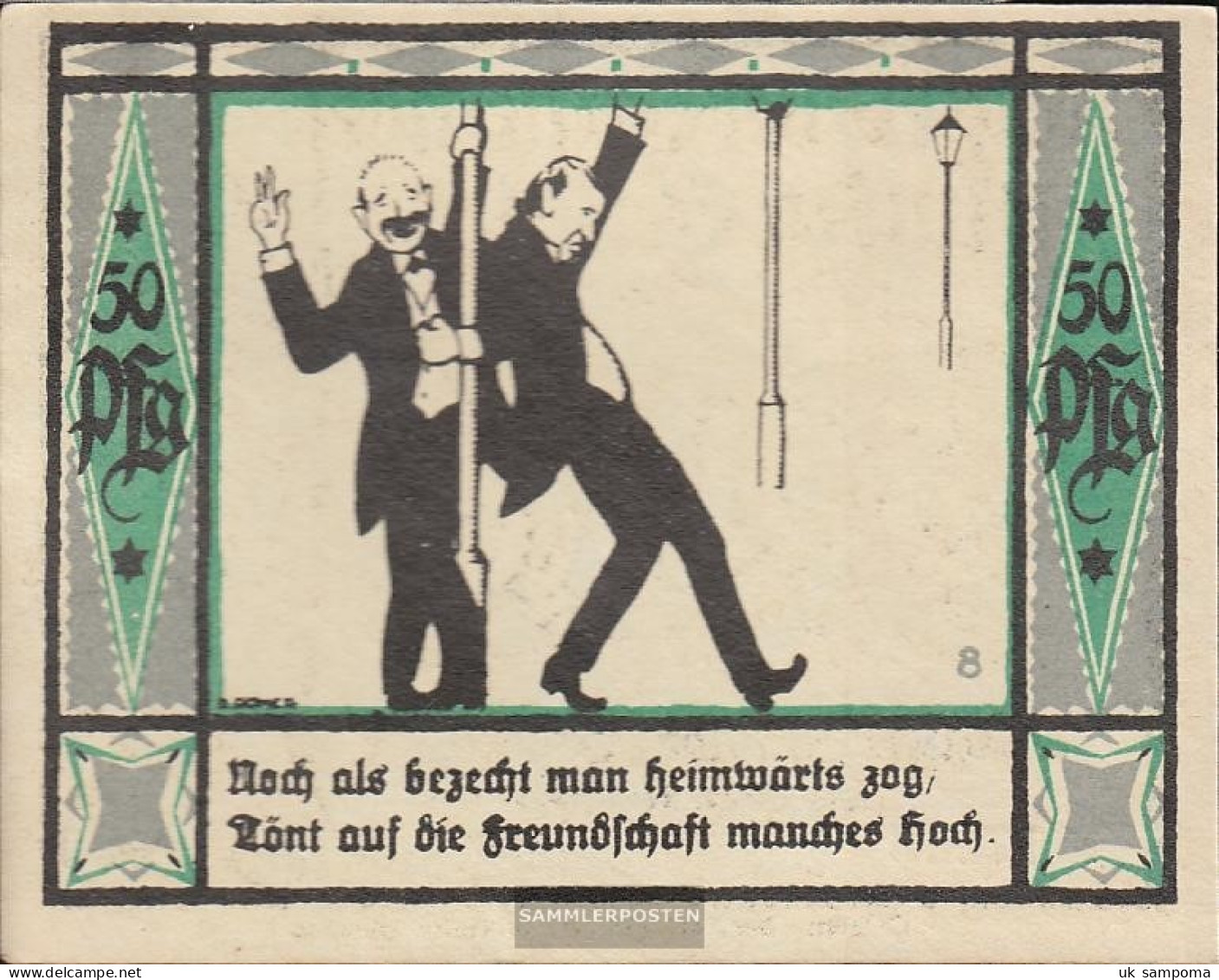 Mülsen-St. Jacob Notgeld: 906. Notgeld The City Mülsen-St. Jakob, Picture Number. 8 Uncirculated 1921 50 Pfennig - [11] Emissions Locales