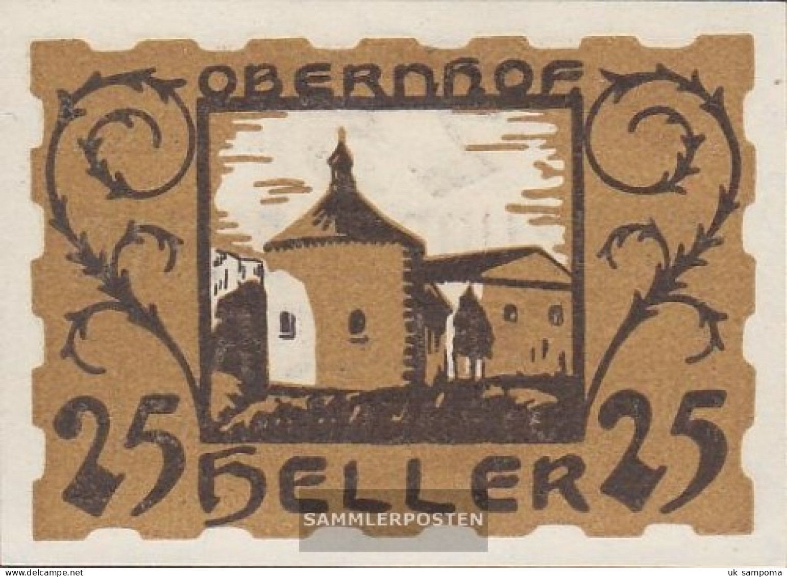 Obernhof Notgeld The City Obernhof Uncirculated 1920 25 Bright - Austria