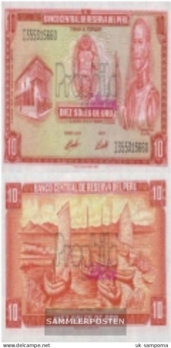 Peru Pick-number: 100c (1973) Uncirculated 1973 10 Soles - Peru