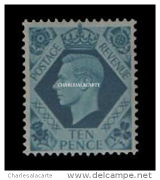 GREAT BRITAIN 1939 GEORGE VI 10d. U.M./N.S.C.  S.G. 474 - Unused Stamps