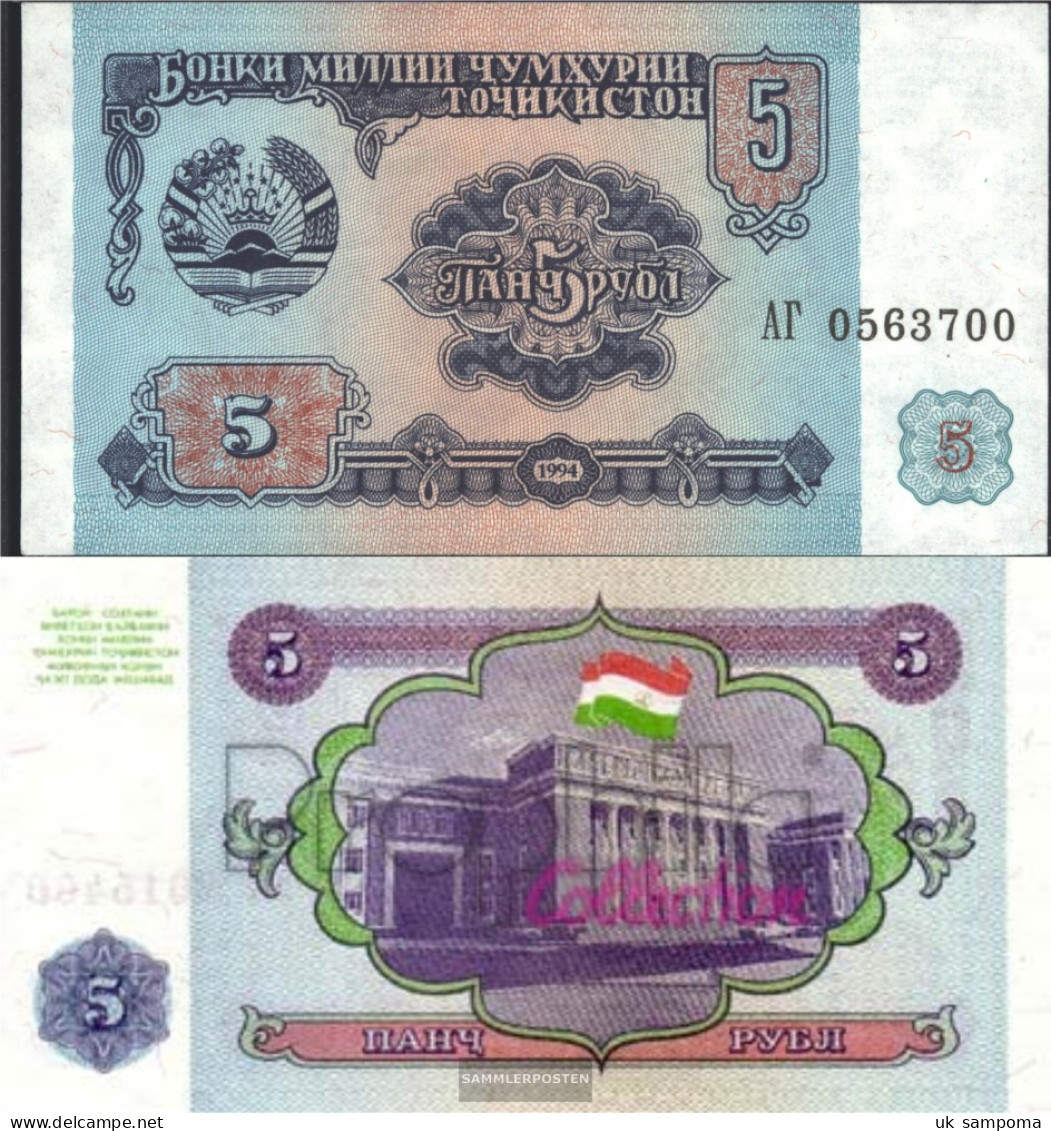 Tajikistan Pick-number: 2a Uncirculated 1994 5 Rubles - Tagikistan