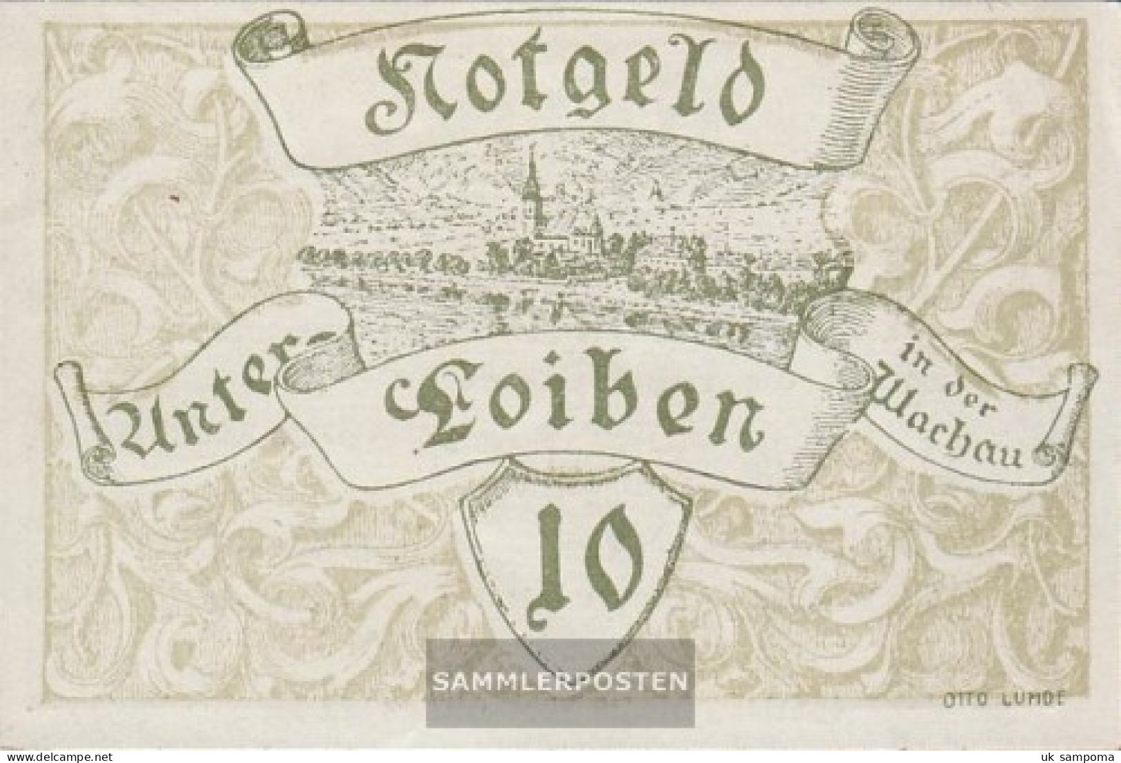 Under-Loiben Notgeld The City Under-Loiben Uncirculated 1920 10 Bright - Austria