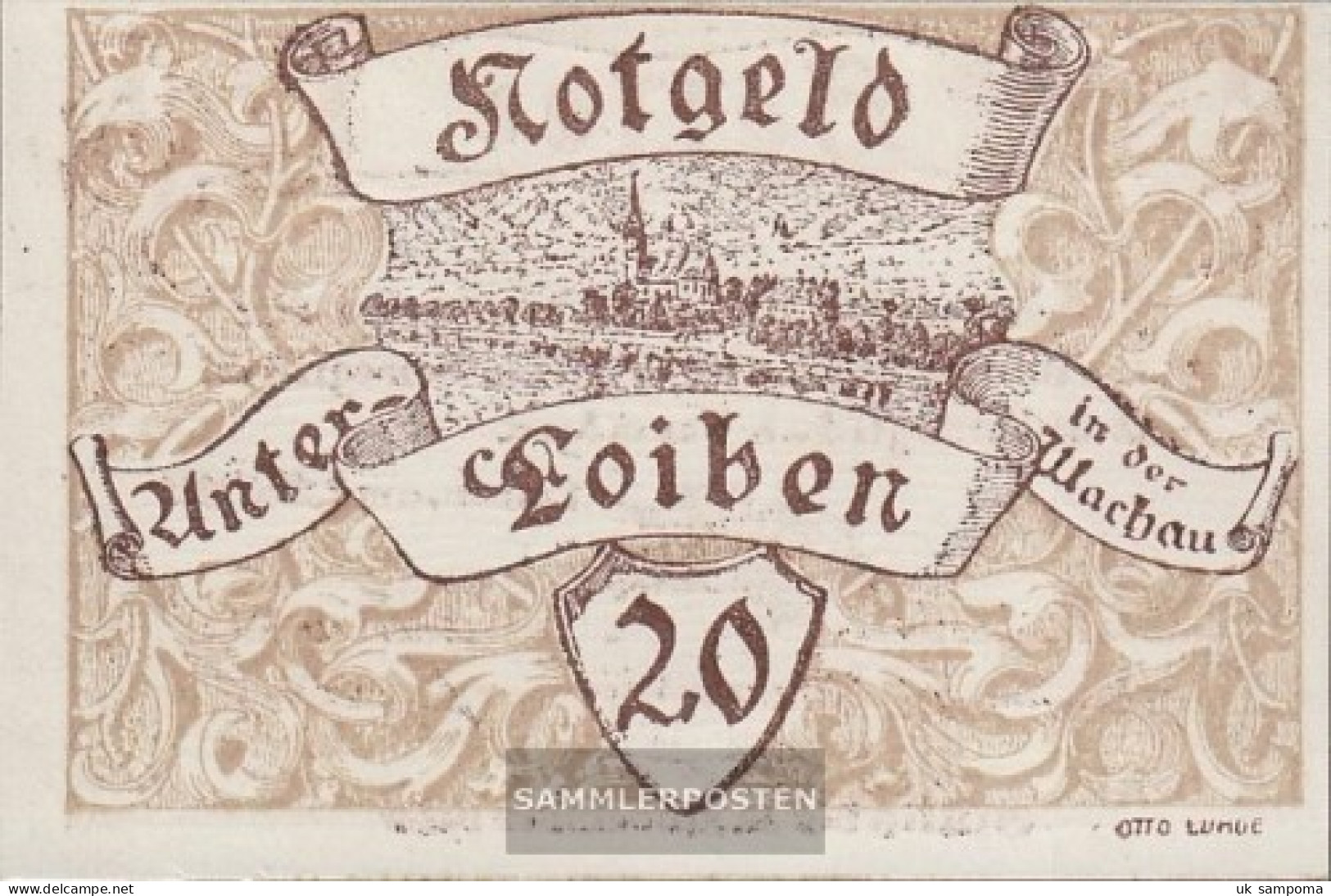 Under-Loiben Notgeld The City Under-Loiben Uncirculated 1920 20 Bright - Austria