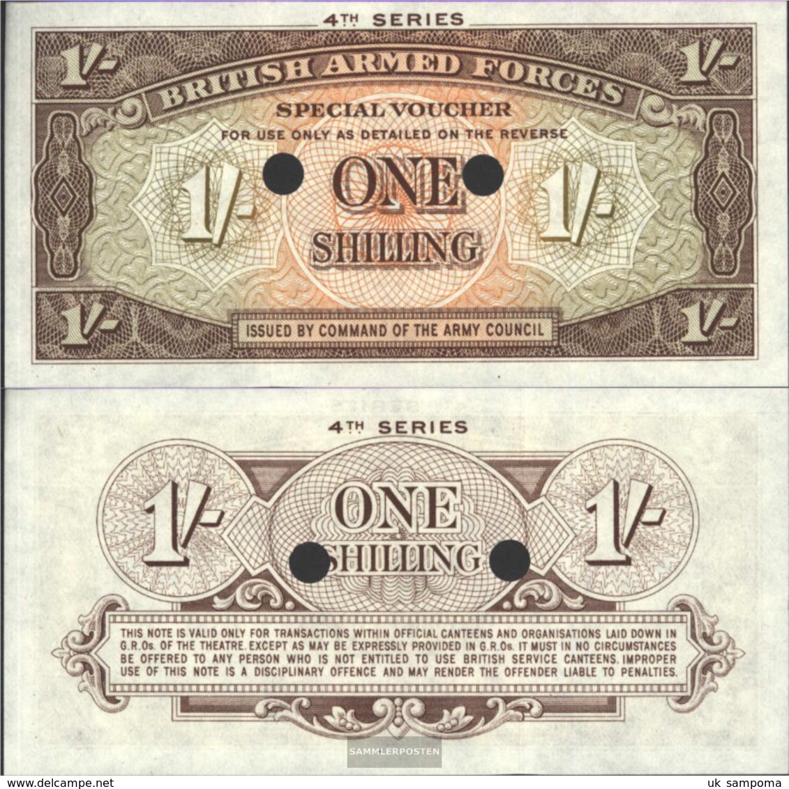 United Kingdom Pick-number: M32b Uncirculated 1962 1 Shilling - Andere & Zonder Classificatie