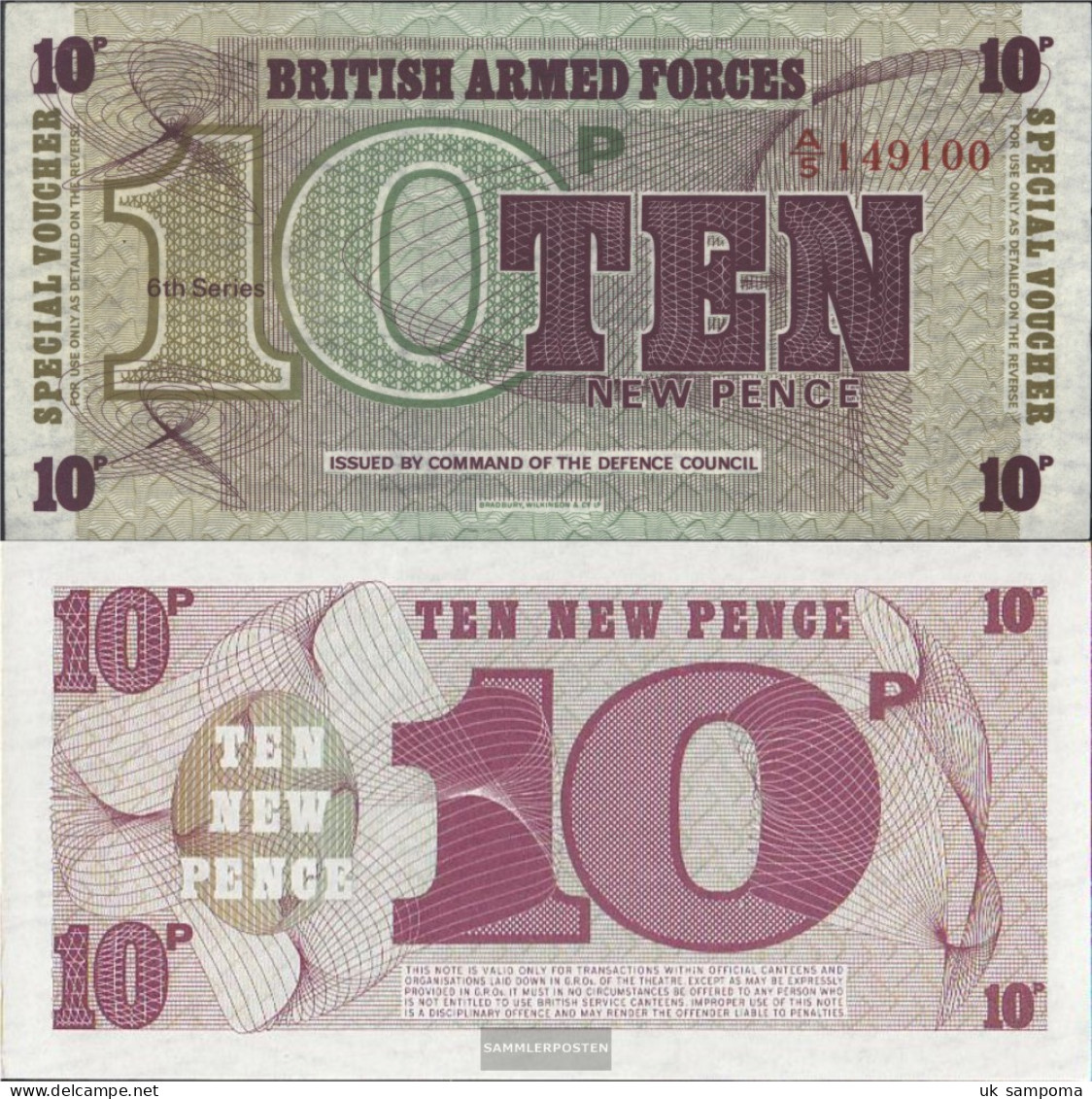 United Kingdom Pick-number: M48 Uncirculated 1972 10 NEW Pence - Altri & Non Classificati