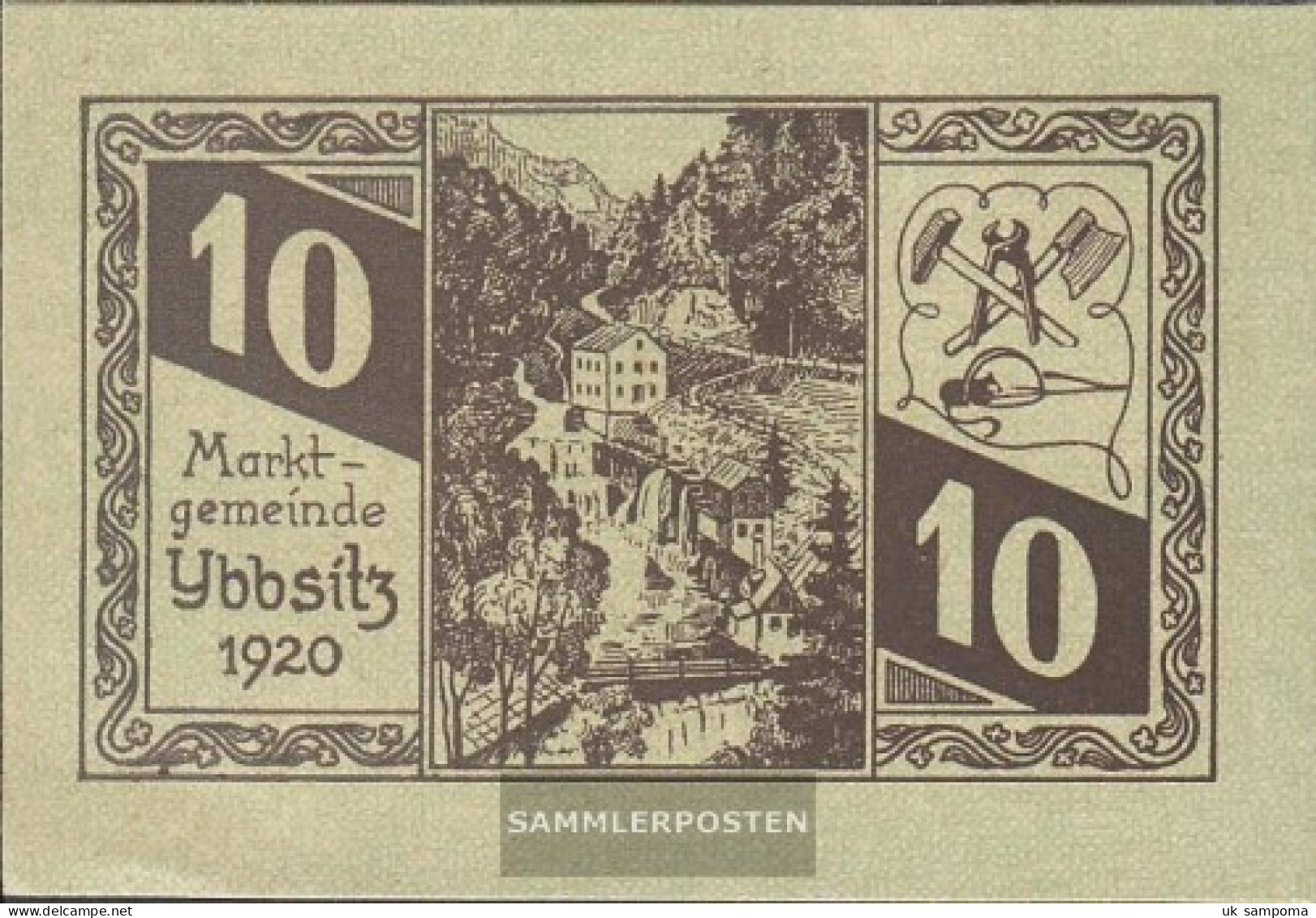 Ybbsitz Notgeld The Community Ybbsitz Uncirculated 1920 10 Bright - Austria