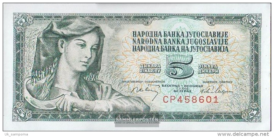 Yugoslavia Pick-number: 81a, Signature 7 Uncirculated 1968 5 Dinara - Yugoslavia