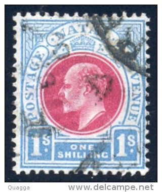 Natal 1902. 1sh Carmine And Pale Blue (wmk.CA). SACC 118, SG 136. - Natal (1857-1909)