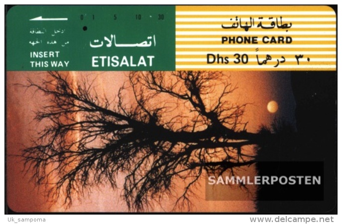 United Arab Emirates 1290 30 Dhs Used Tree In Sonnenuntergang - United Arab Emirates