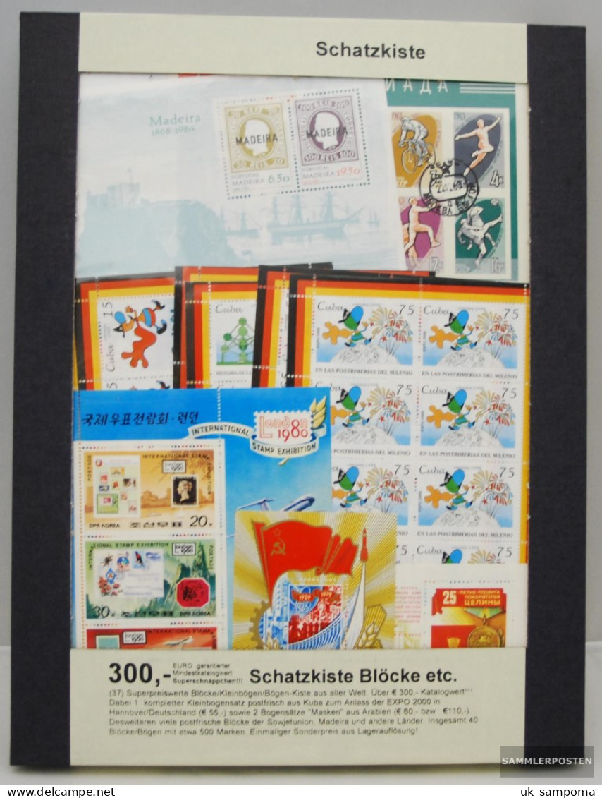 All World Treasure Chest All World Number. 37  With Blocks/Sheetlet/archery - Alla Rinfusa (max 999 Francobolli)