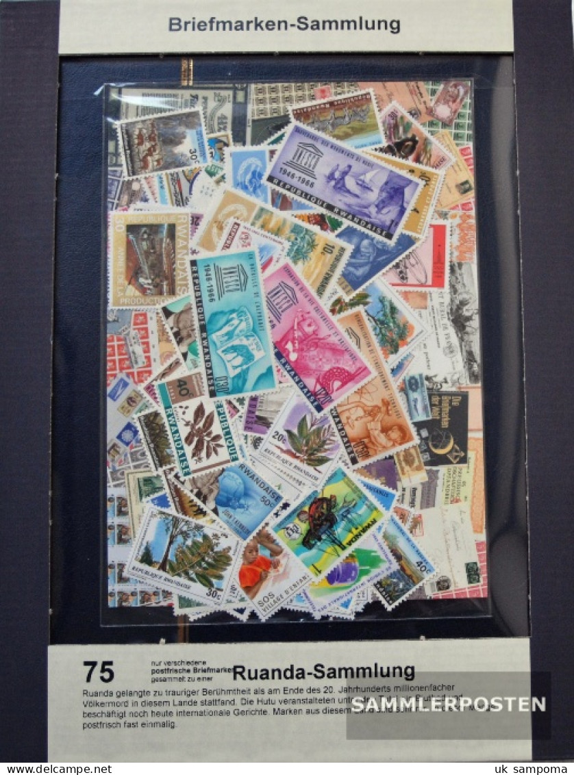 Rwanda 75 Different Stamps Unmounted Mint / Never Hinged - Collections