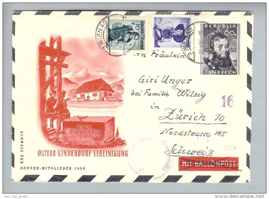 Oesterreich 1950-05-20 Zensur-GS-Brief Nach Zürich - Briefe U. Dokumente