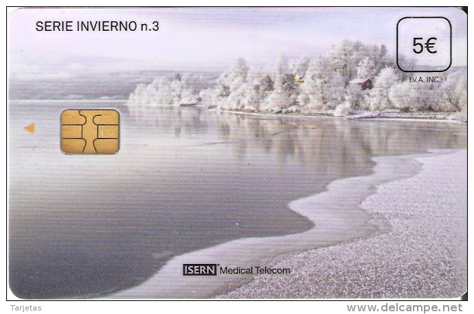 ISN-169 TARJETA DE ESPAÑA DE ISERN DE LA SERIE INVIERNO Nº3  PAISAJE NEVADO - Paisajes