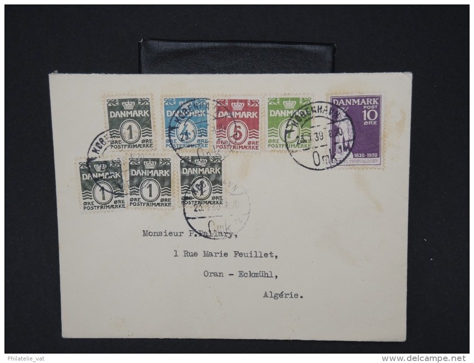 DANEMARK-Enveloppe De Kobenhavn Pour  Oran ( Algérie) En 1939  Aff  Plaisant   à Voir    P6524 - Briefe U. Dokumente