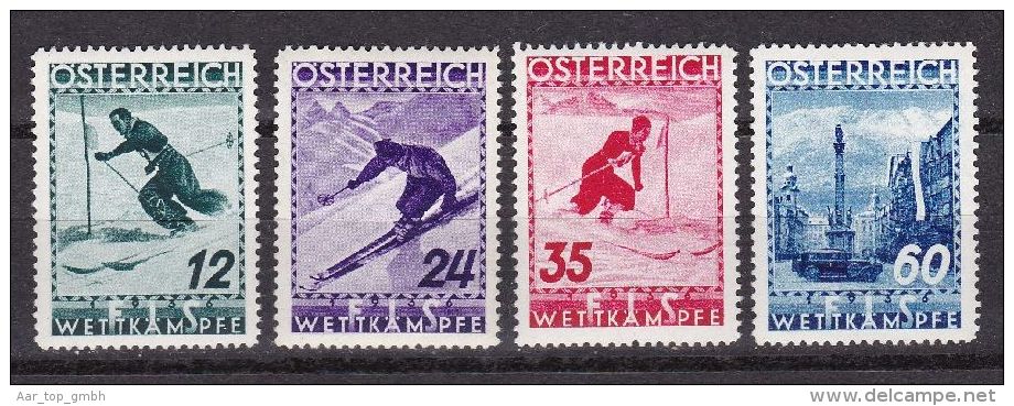 Österreich1936 Satz F.I.S.-Wettkämpfe Mi#623-626 ** Postfrisch - Neufs