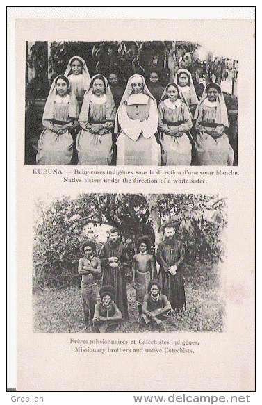 KUBUNA RELIGIEUSES INDIGENES SOUS LA DIRECTION D'UNE SOEUR BLANCHE . FRERES MISSIONNAIRES ET CATECHISTES INDIGENES - Figi