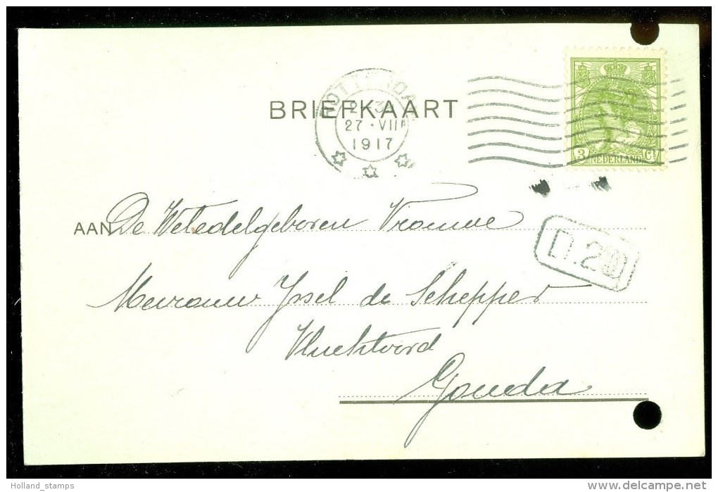 WW-1 * HANDGESCHREVEN BRIEFKAART COMITE VLUCHTELINGEN Uit 1917 Van ROTTERDAM Naar GOUDA  (9818P) - Brieven En Documenten