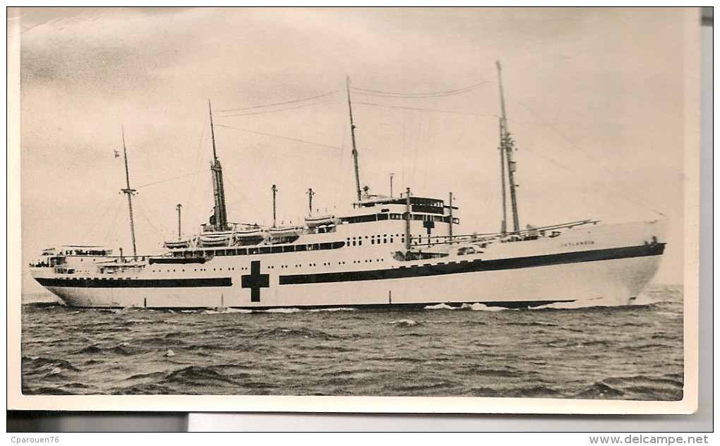 Photo Bateau Navire " JUTLANDIA " 1931 SAISI PAR L  ALLEMAGNE 1940 45 1951 NAV HOPITAL COREE   Marine Marchande Mer Ship - Schiffe