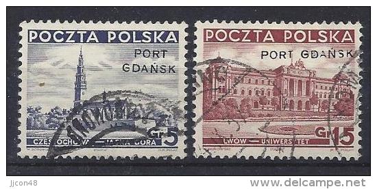 Germany /Danzig) 1937  (o) Mi.32-33 - Port Gdansk