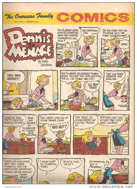 Dennis The Menace By Hank Ketcham The Overseas Jamilly Comics Vol 13 N°2 Du 9 Janvier 1970 - Zeitungscomics