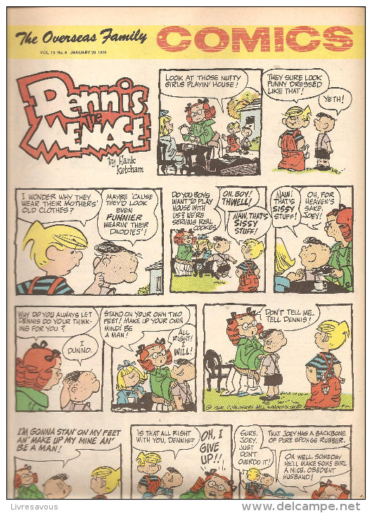 Dennis The Menace By Hank Ketcham The Overseas Jamilly Comics Vol 13 N°4 Du 23 Janvier 1970 - Striptijdschriften