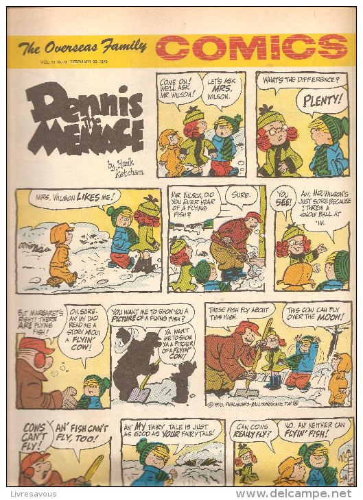 Dennis The Menace By Hank Ketcham The Overseas Jamilly Comics Vol 13 N°8 Du 20 February 1970 - Cómics De Periódicos