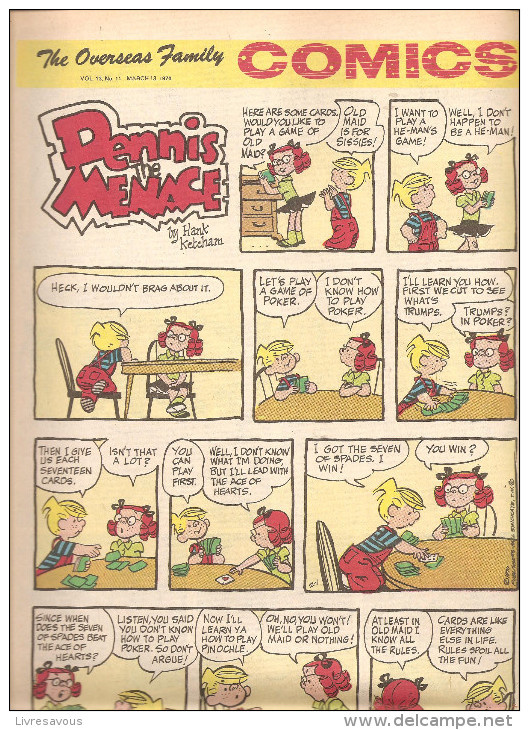 Dennis The Menace By Hank Ketcham The Overseas Jamilly Comics Vol 13 N°11 Du 13 March 1970 - Fumetti Giornali