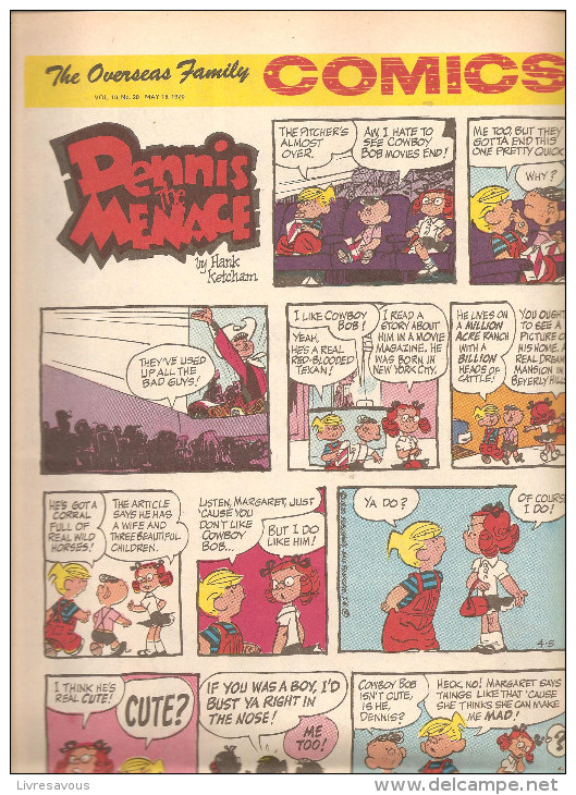 Dennis The Menace By Hank Ketcham The Overseas Jamilly Comics Vol 13 N°20 Du 15 May 1970 - Newspaper Comics