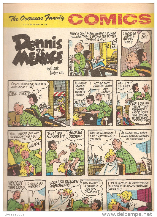 Dennis The Menace By Hank Ketcham The Overseas Jamilly Comics Vol 13 N°22 Du 29 May 1970 - Newspaper Comics