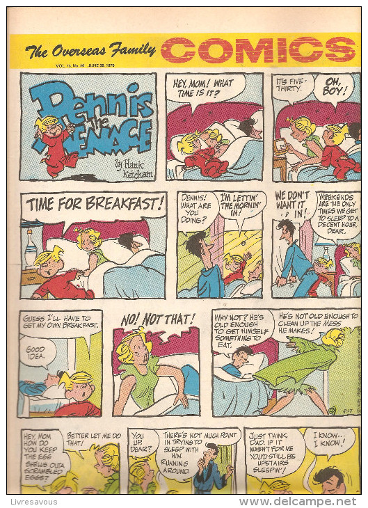 Dennis The Menace By Hank Ketcham The Overseas Jamilly Comics Vol 13 N°26 Du 26 June 1970 - Cómics De Periódicos