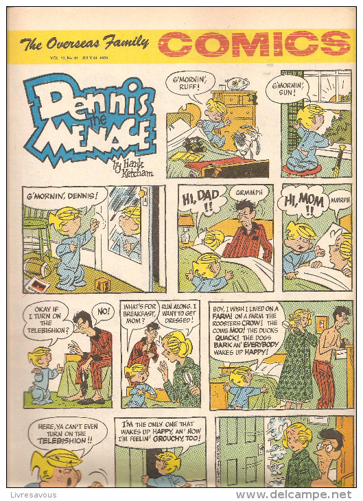 Dennis The Menace By Hank Ketcham The Overseas Jamilly Comics Vol 13 N°31 Du 31 July 1970 - Striptijdschriften