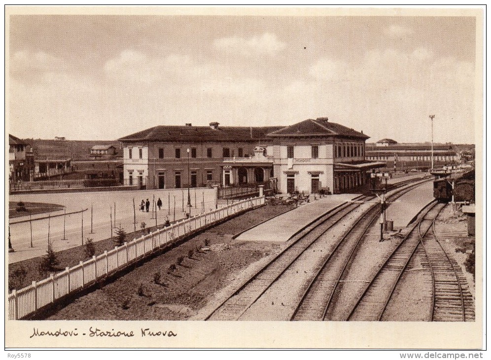 Piemonte-cuneo-mondovi' Veduta Interno Stazione Ferroviaria Nuova - Altri & Non Classificati