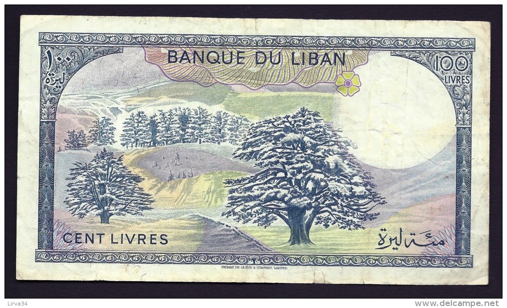 BILLET BANQUE DU LIBAN- 100 LIVRES -  BON ASPECT GENERAL- 2 SCANS - Indochine