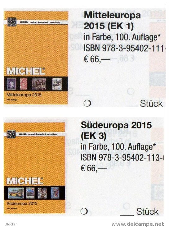 MICHEL Mittel-/Süd-Europa Katalog 2015/2016 Neu 132€ Part 1+3 A UN CH Genf Wien CZ CSR HU Italy Fiume Jugoslavia Vatikan - Duits