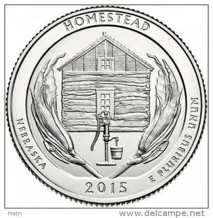 USA 25 Cents 2015 Homestead UNC D - 2010-...: National Parks