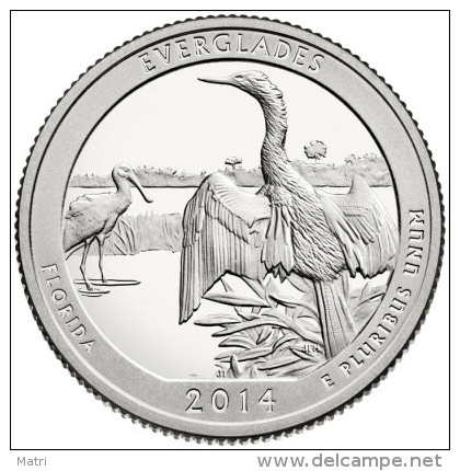 USA 25 Cents 2014 Everglades UNC P - 2010-...: National Parks