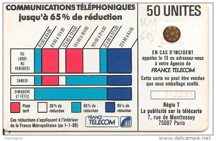 CARTE-PUBLIC-Ko14.645-50U-SC4On-S/E-TYPO GlacéR°/V° -Puce 7-6 Impact-CORDON BLEU-Série-N°712231--TBE - Cordons'