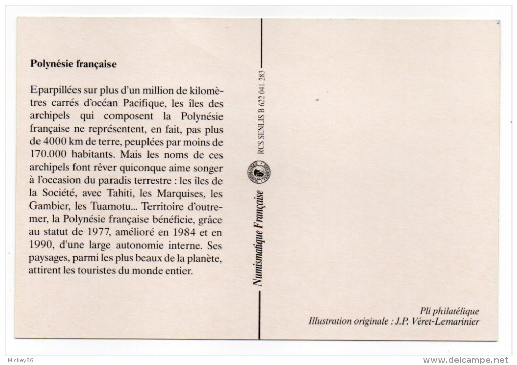 POLYNESIE FRANCAISE--carte Maximum  UA POU Cachet  PAPEETE  R.P Du 30/08/91 - Cartoline Maximum