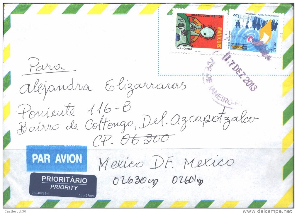 O) 2013 BRAZIL, MANICURE, MARKETING, COVER TO MEXICO, XF - Airmail