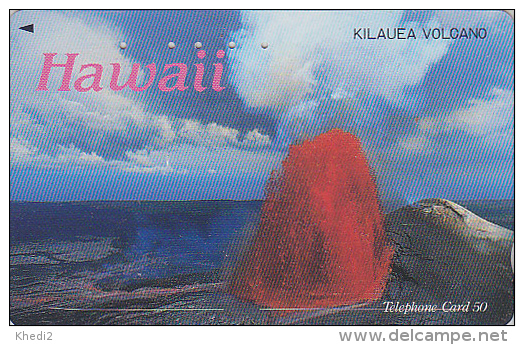 Rare Télécarte Japon - Site HAWAII - VOLCAN - KILAUEA VOLCANO - VULCAN Japan Phonecard - VULKAN / 110-011 - 153 - Volcans