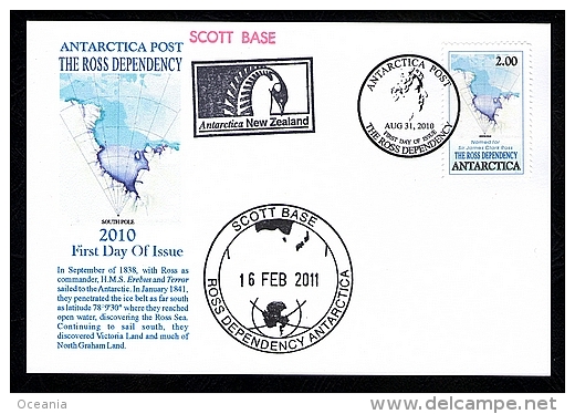 Antarctica Post Ross Sea FDC Card. Flown To Scott Base. - Other & Unclassified