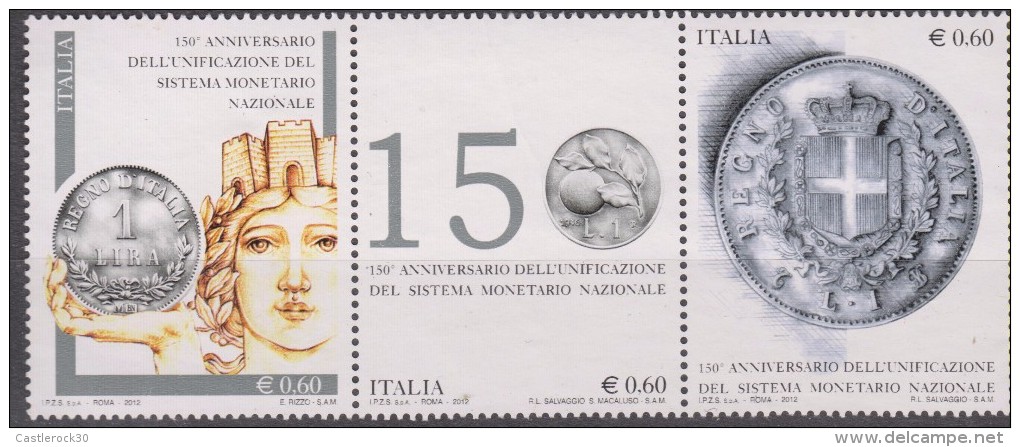 O) 2012 ITALY, NATIONAL MONETARY SYSTEM, CURRENCY, MNH - Unclassified