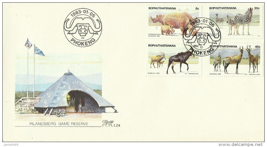 South Africa Bophuthatswana 1983  Pilanesberg Reserve FDC - Bophuthatswana