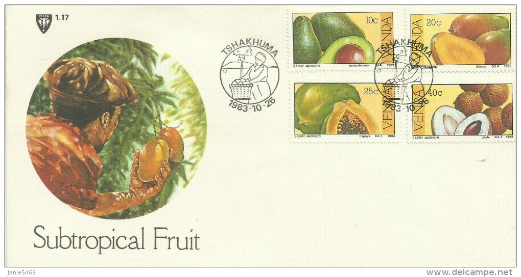 Venda 1983 Subtropical Fruits FDC - Venda