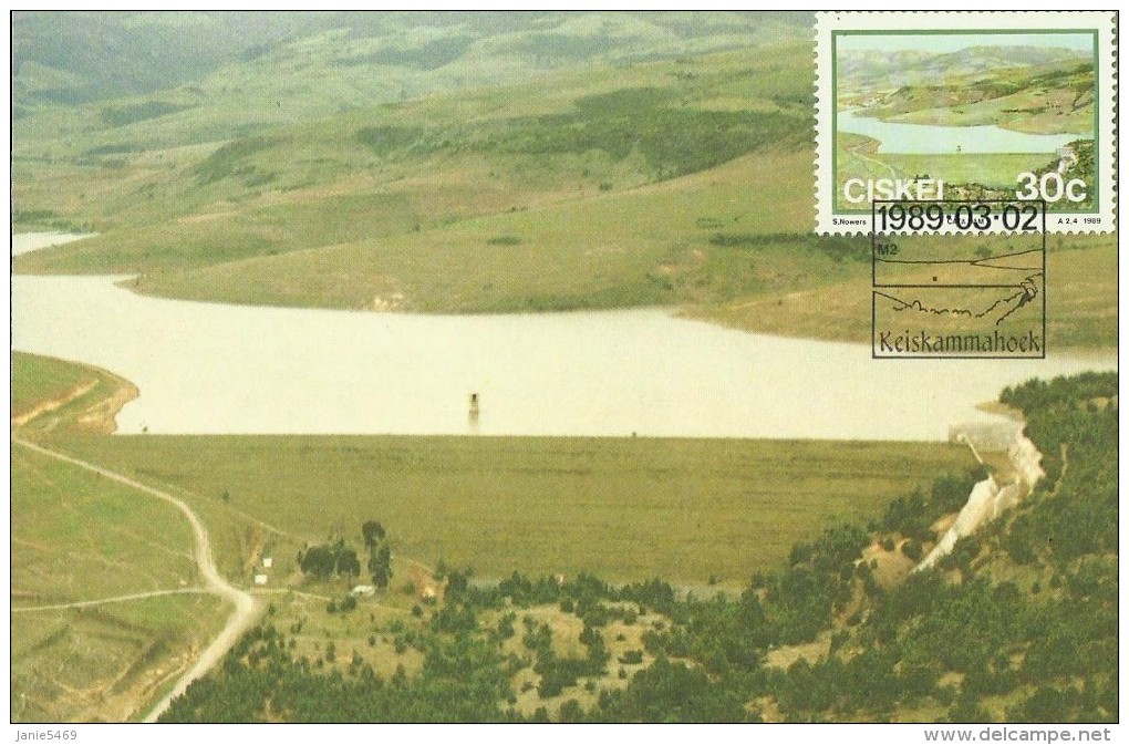 Ciskei 1989 Dams ,Cala,Maximum Card - Ciskei