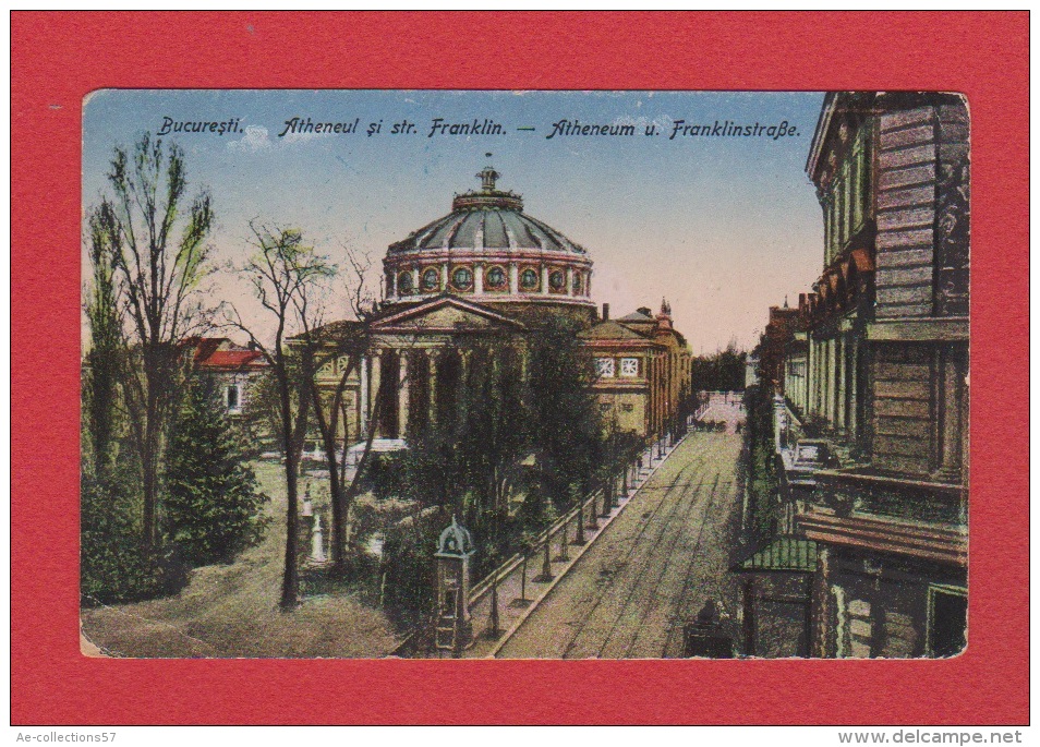 Bucuresti  ---   Atheneum Und Franklinstrasse --Cachet Censure --  1918 - Roumanie