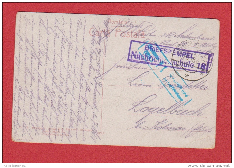 Bucuresti  ---   Atheneum Und Franklinstrasse --Cachet Censure --  1918 - Roumanie